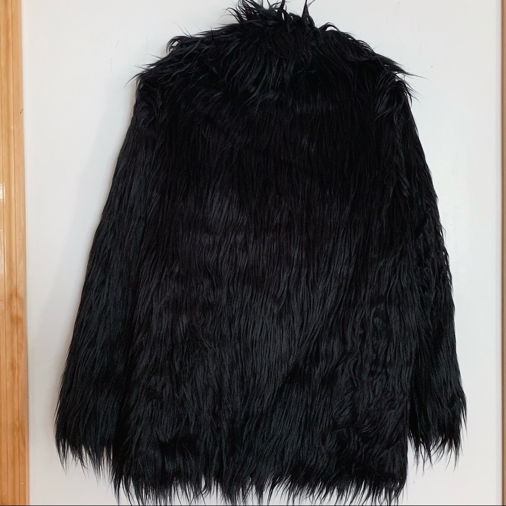 Dolls Kill Midnight Black Faux Fur Teddy Jacket - Picture 5 of 13